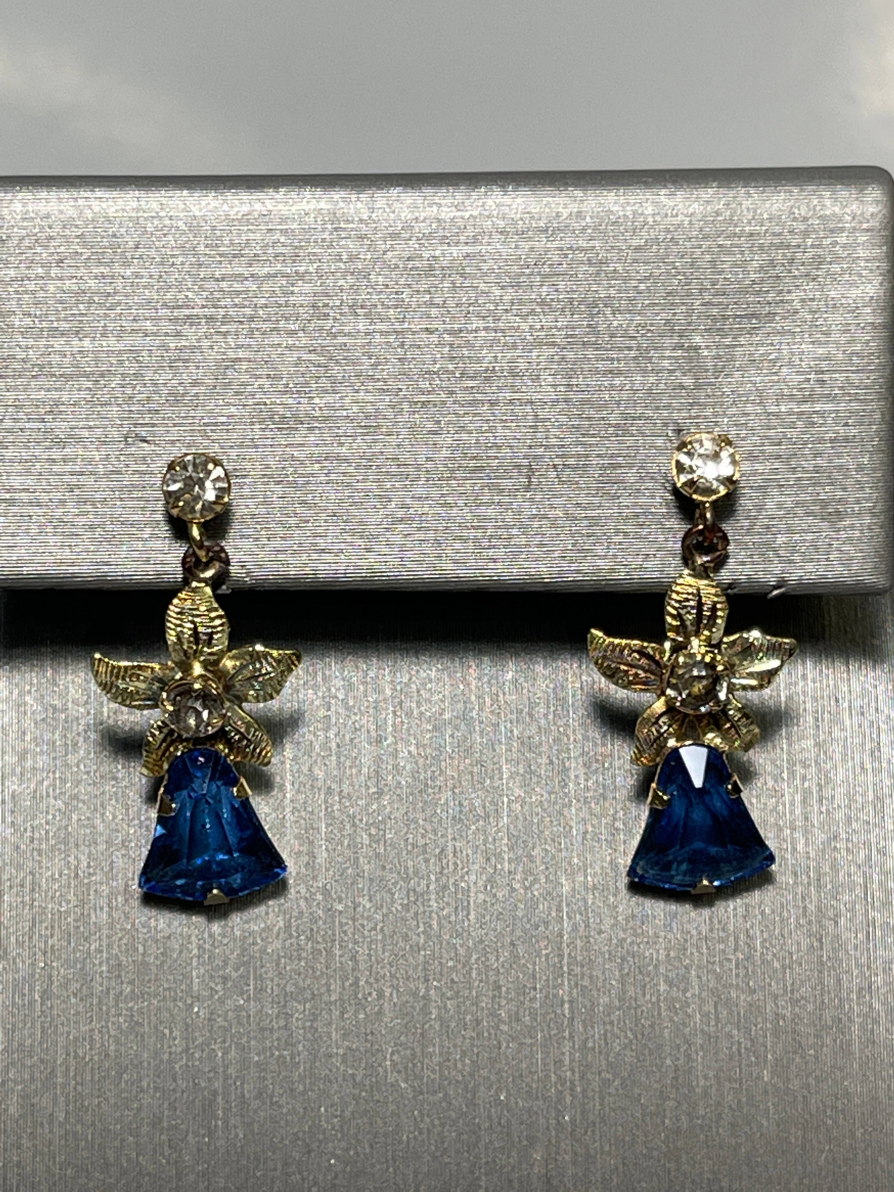 Old Russian style .44 Diamond Earrings 585. 14k E1063 - Anzor Jewelry